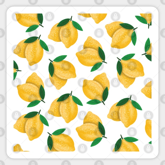 Lemon Pattern Sticker by TheMoodyDecor